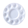 Palette en plastique blanc plateau de peinture de forme ronde pour tenir et mélanger les couleurs pour aquarelle acrylique huile artisanale bricolage Art peinture