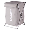 Panier à linge Panier à linge Organisateur Trieur Stockage Pliable avec Couvercle Poignée Cadre En Aluminium pour Salle De Bains Chambre Maison Noir