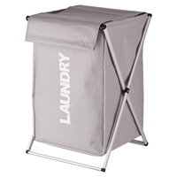 Panier à linge Panier à linge Organisateur Trieur Stockage Pliable avec Couvercle Poignée Cadre En Aluminium pour Salle De Bains Chambre Maison Noir