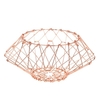 Panier métallique flexible transformable pour pain aux fruits ou articles décoratifs