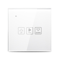 Panneau de commande tactile en verre avec panneau de commande tactile en verre compatible avec les ventilateurs Wi-Fi Compatible avec Alexa Google Home