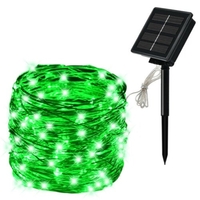Panneau solaire guirlande lumineuse fil de cuivre 8 modes guirlandes lumineuses décor de fête de jardin étanche