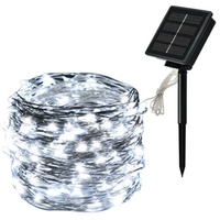 Panneau solaire guirlande lumineuse fil de cuivre 8 modes guirlandes lumineuses décor de fête de jardin étanche