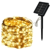Panneau solaire guirlande lumineuse fil de cuivre 8 modes guirlandes lumineuses décor de fête de jardin étanche