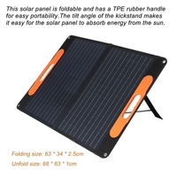 Panneau Solaire Pliant 60W,  Générateur Solaire Panneau de Charge Solaire Portable avec Poignée de Transport pour Camping d