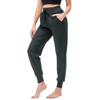 Pantalon de jogging femme avec poches cordon de serrage élastique taille haute pantalon de yoga ample Joggers