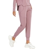 Pantalon de sport femme couleur unie taille haute poche séchage rapide évacuation de l