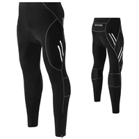 Pantalon de vélo de cyclisme pour hommes 4D rembourré long collants de compression de vélo pantalon respirant