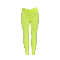 Pantalon de yoga sans couture de couleur unie pour femme