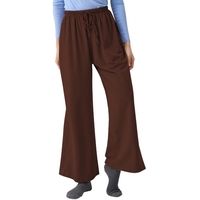 Pantalons de survêtement de yoga en coton pour femmes Pantalons de jogging à jambes larges avec cordon de serrage Pantalon de fitness en vrac pour entraînement avec poches