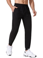 Pantalvêtement pantalons survêtement avec poches sangles réfléchissantes course entraînement athlétique Joggers