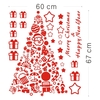 Papier Peint DIY Joyeux Noël Autocollants Art Mural Autocollants Mur Amovible pour Décalcomanie de la Chambre 60 * 67cm
