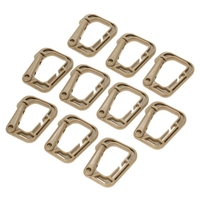 Paquet de 10 anneaux en D à usages multiples Serrure de verrouillage Crochet Lien Snap Keychain pour Molle Webbing