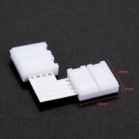 Paquet de 10 séparateurs rapides de connecteur de bande de RVB LED de la forme 4 de L blanc