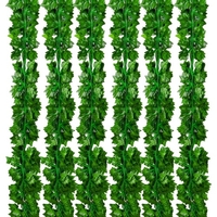 Paquet de 12 vignes artificielles de guirlande de lierre de 83 pi (feuilles de raisin)