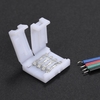Paquet de 20 séparateurs rapides de connecteur de bande de RGB LED de 4 bornes blanches