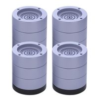 Paquet de 4 coussinets de pieds de machine à laver Anti-vibrations antidérapants et antidérapants coussinets réglables en hauteur pour lave-linge,  sèche-linge,  meubles de réfrigérateur,  appareils ménagers