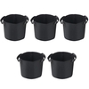 Paquet de 5 sacs de culture de 5 gallons avec poignées à sangle
