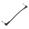Paquet de 6 câbles de correction de pédale pour guitare ultra flexible de 21 cm / 8, 3 pouces avec fiche à angle droit de 6, 35 mm,  noir