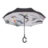 Parapluies renversés imperméables inversés imperméables de parapluie de publicité de voiture de doubles couches mains-libres