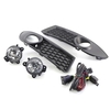 Pare-chocs avant antibrouillard lampes Kit 2 antibrouillard Grille couverture garniture avec trou gauche et droite remplacement pour VW POLO 2005-2009