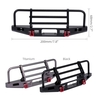 Pare-chocs avant en métal avec 2 lampes DEL pour voiture sur chenilles Axial SCX10 RC 1/X Traxxas TRX-4 RC4WD