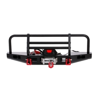 Pare-chocs avant en métal avec treuil 2 lumière LED pour chenille de voiture 1/10 RC compatible avec Traxxas Hsp Redcat Rc4wd Tamiya Axial Scx10 D90 HPI mise à niveau de voiture