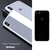 Pare-chocs de téléphone transparent bordé de métal blanc pour Iphone 7