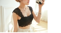 pas de jante tube top anti-va en dentelle enveloppé sous-vêtements de poitrine