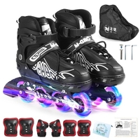 Patins à roues alignées réglables avec roues éclairantes Patins Patins d