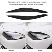 Paupières de sourcil de phare en fibre de carbone compatibles avec les séries BMW F10 5 2010-2013