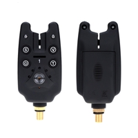 Pêche numérique sans fil LED alarme alerte Set 4 detecteurs de pêche + 1 récepteur avec écran LCD indicateur + 4 inox chaîne Hanger Swinger lumineux en cas Carp Fishing