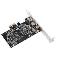 PCI-E 3 ports Carte mémoire 1394a 1394b Firewire Carte PCI-Express (2 * 6 broches + 1 * 4 broches) pour PC de bureau