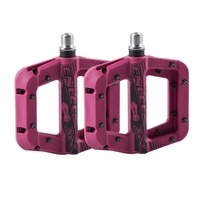 Pédales de vélo de montagne Pédales de vélo Pédales de plate-forme de vélo en Fiber de nylon léger antidérapant pour VTT 9/16 pouces
