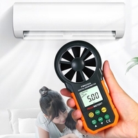 PEAKMETER Anémomètre de poche Portable Compteur de vitesse du vent CFM Mètre Jauges de vent Thermomètre à débit d