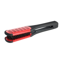 Peigne à cheveux Stratifiant à double face Bristle Hair Brush Clamp Straightener Comb Fibres naturelles Styling Tool