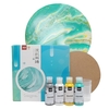Peinture acrylique coulée Ensemble de 4 bouteilles (2 oz / 60 ml) Bouteilles Peinture acrylique liquide à haut débit pour papier de tuile de verre de pierre de bois de toile