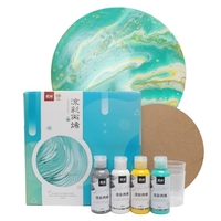 Peinture acrylique coulée Ensemble de 4 bouteilles (2 oz / 60 ml) Bouteilles Peinture acrylique liquide à haut débit pour papier de tuile de verre de pierre de bois de toile