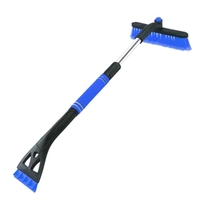 Pelle à neige 3 en 1 neige glace enlèvement tige télescopique incurvée pour voiture outils de grattage de neige stockage facile