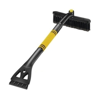 Pelle à neige 3 en 1 neige glace enlèvement tige télescopique incurvée pour voiture outils de grattage de neige stockage facile