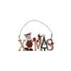 Pendentif cloche en bois créatif de Noël,  bonhomme de neige de Santa