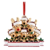 Pendentif personnalisé de famille de renne T-shirt de Noël Décoration suspendue Cadeau de Noël de famille