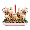 Pendentif personnalisé de famille de renne T-shirt de Noël Décoration suspendue Cadeau de Noël de famille