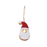 Pendentif poupée lumineuse en bois de Noël Santa Snowman Elk LED Light
