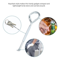 PENGGONG ouvre-boîte et ouvre-bouteille porte-clés ouvre-bouteille manuel ouvre-bouteille en étain avec bord lisse