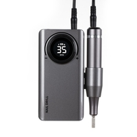 Perceuse à ongles rechargeable portable,  polisseuse à ongles USB multifonctionnelle,  perceuse à ongles électrique numérique LCD,  0-35000 tr/min