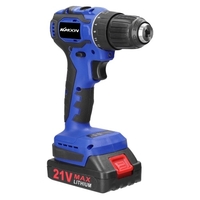 Perceuse électrique multifonctionnelle domestique 2 modes de contrôle de vitesse Réglage des voies de rotation 21 vitesses de couples Mini tournevis réglable