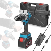 Perceuse électrique multifonctionnelle domestique 21 V 2 commandes de vitesse 3 modes de fonctionnement Régulation de la vitesse en continu Réglage des voies de rotation 20 vitesses de couples Mini tournevis réglable