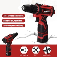 Perceuse électrique sans fil multifonctionnelle 18 V batterie au Lithium haute puissance perceuses à main rechargeables sans fil moteur de brosse maison bricolage outils électriques