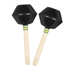 Percussion Maracas Paire de Maracas Shakers Hochets Marteau de Sable Instrument de Musique à Percussion avec Tête de Marteau en Aluminium et Manche en Bois pour Jeu de Fête Musical Enlightment